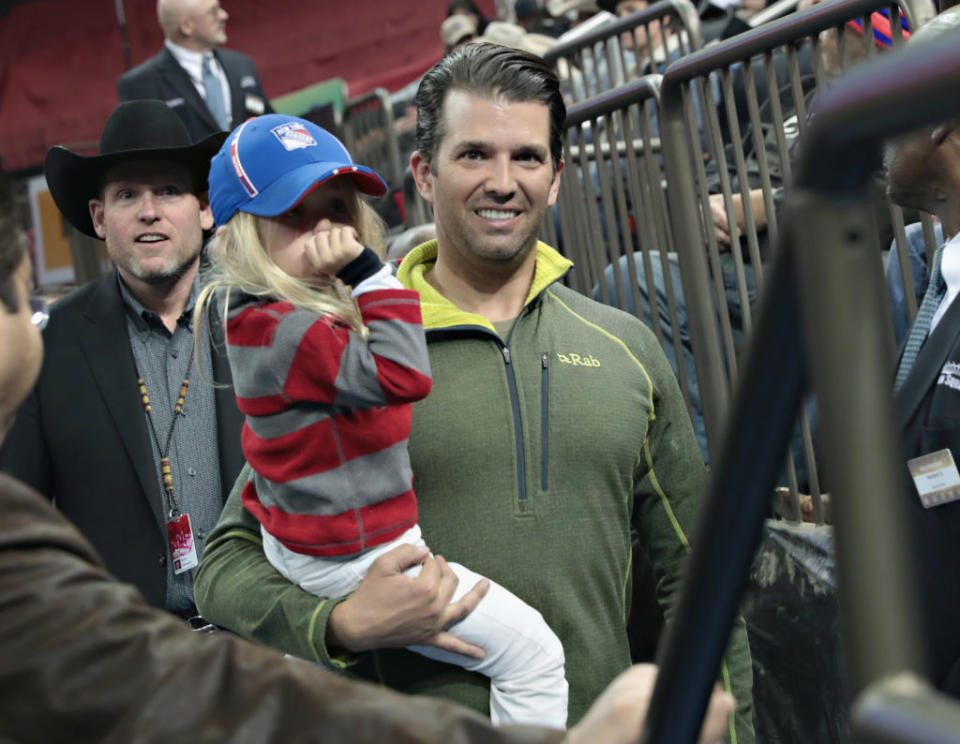 Donald Trump Jr.’s daughter, Chloe, is now being targeted by angry Americans. (Photo: Getty Images)