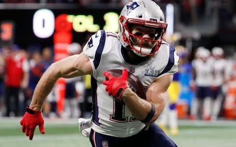 Super Bowl LIII - New England Patriots v Los Angeles Rams Original description: NFL Football - Super Bowl LIII - New England Patriots v Los Angeles Rams - Mercedes-Benz Stadium, Atlanta, Georgia, U.S. - February 3, 2019. New England Patriots' Julian Edelman in action - Credit: Reuters