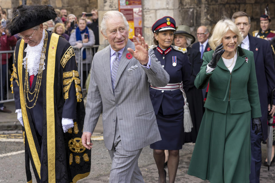 Rey Carlos III y Camilla, Reina Consorte 2022 en York, Inglaterra. (Photo by James Glossop - WPA Pool/Getty Images)