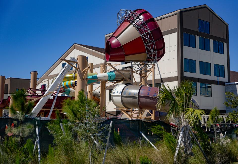 Construction continues at the Great Wolf Lodge South Florida site in Naples on Wednesday, Feb. 21, 2024.