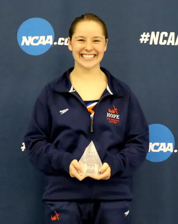 Hope diver Sarah Sheridan was an NCAA champion on 3-meter.