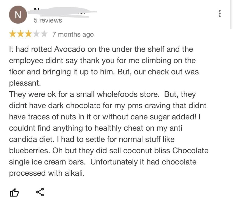 "They were ok for a small wholefoods store."