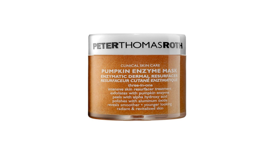 Frankly, we're a bit weary of the pumpkin-mania of this time of year, except when it's in a wondrous skin restorer from Mister Roth. (Photo: Walmart)