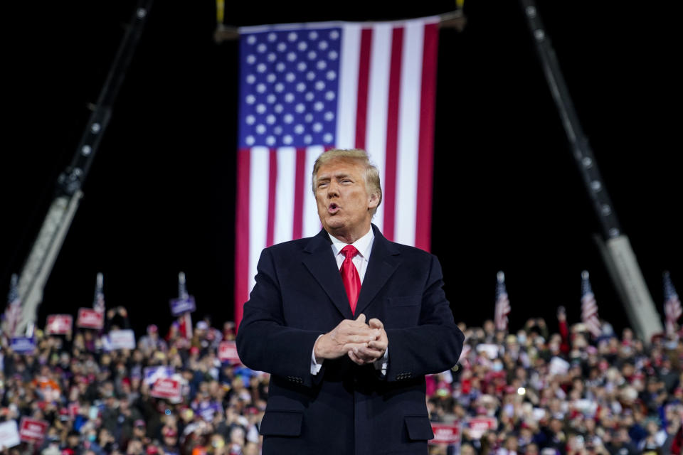 President Trump holds a victory rally on Dec. 5 in Valdosta, Ga. (Jabin Botsford/The Washington Post via Getty Images)