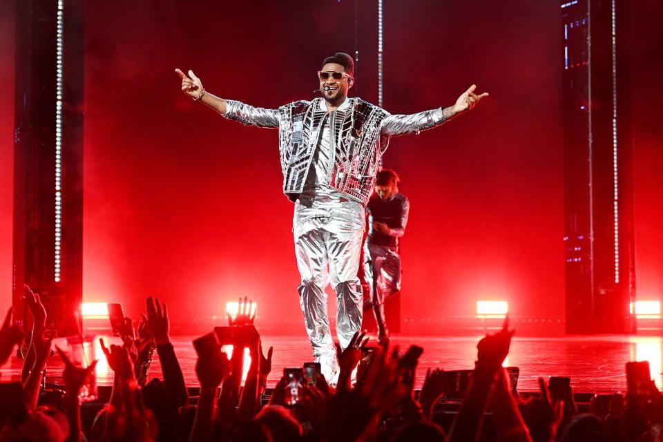 Usher performs at the grand opening of “USHER The Las Vegas Residency” at The Colosseum at Caesars Palace on July 16, 2021 in Las Vegas, Nevada.