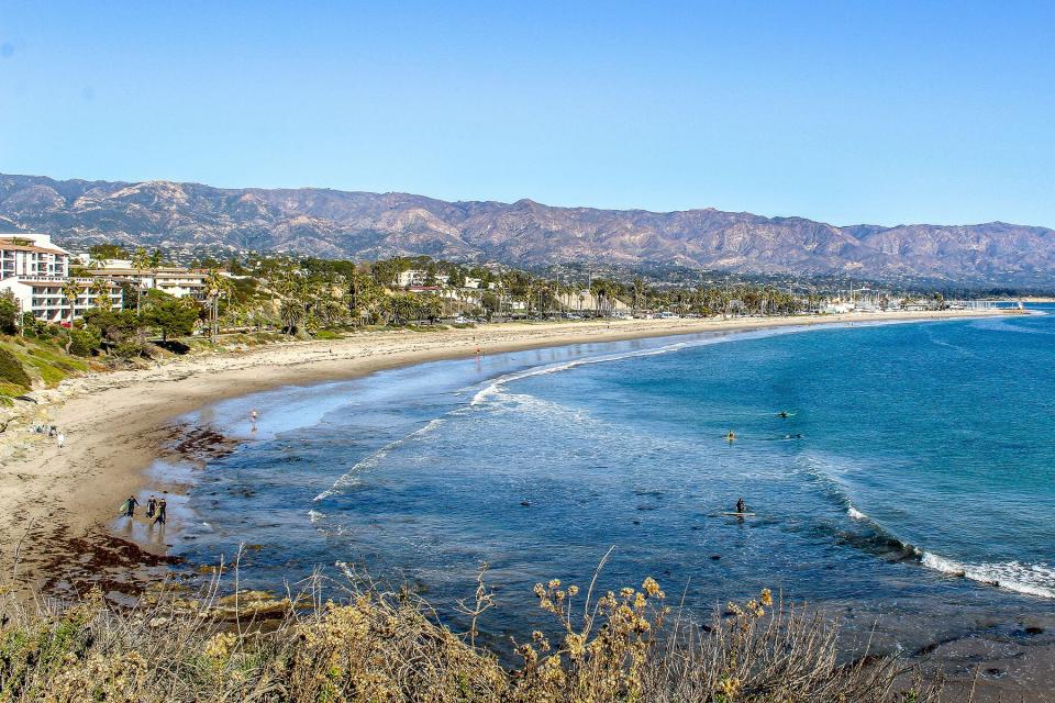 Montecito coastline in Santa Barbara, California