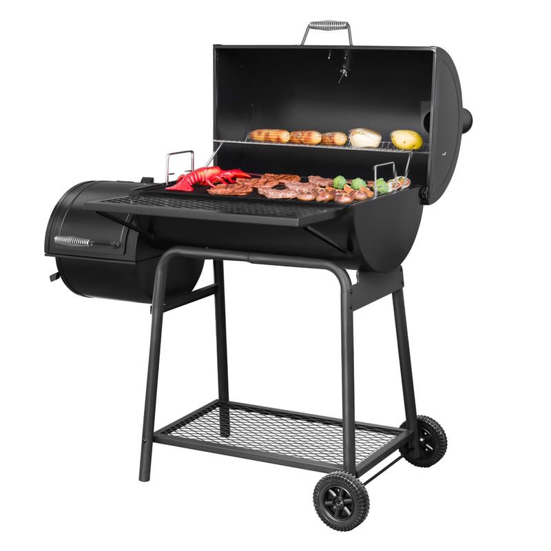 27" Barrel Charcoal Grill with Smoker