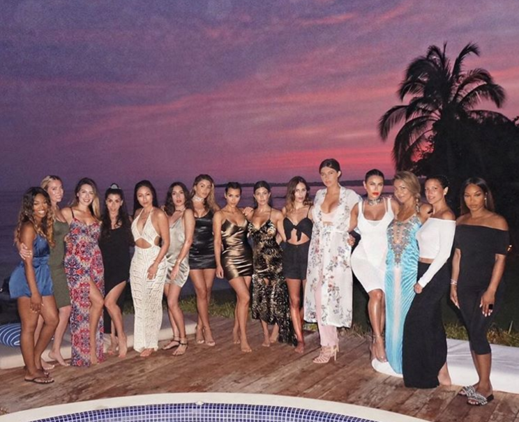 Kim enjoyed a boozy holiday with Kourtney and their girlfriends.