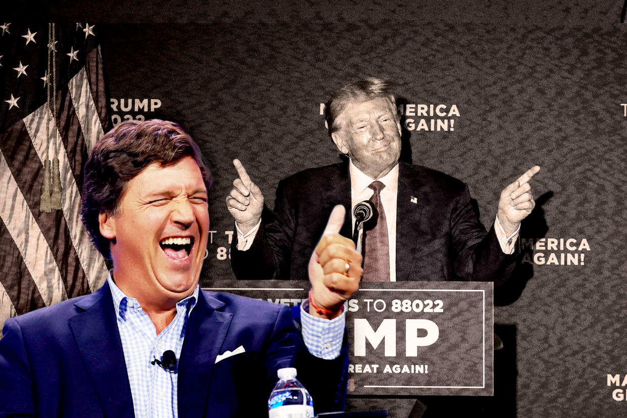 Tucker Carlson; Donald Trump Photo illustration by Salon/Getty Images