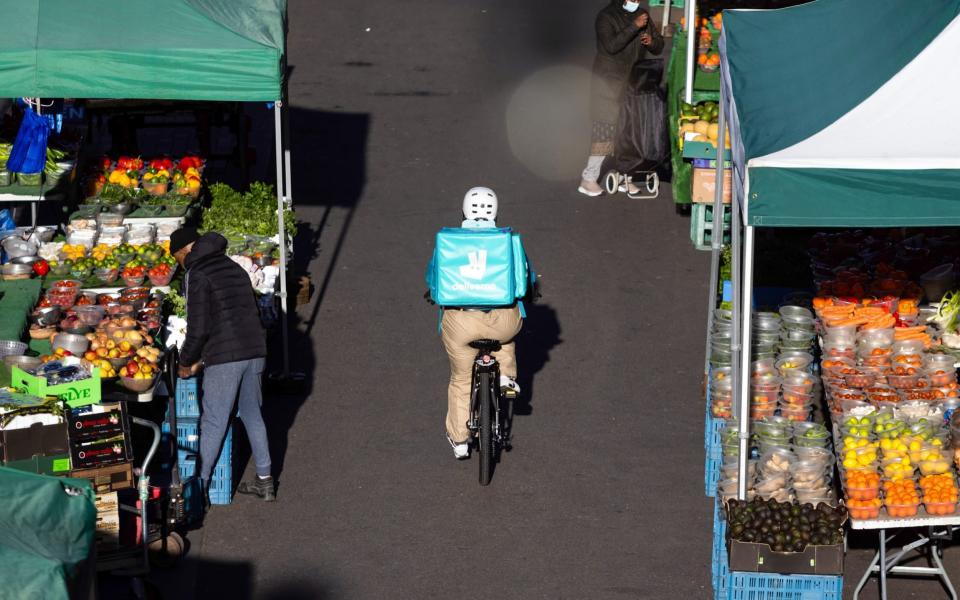 Deliveroo sales lockdown - Chris Ratcliffe/Bloomberg