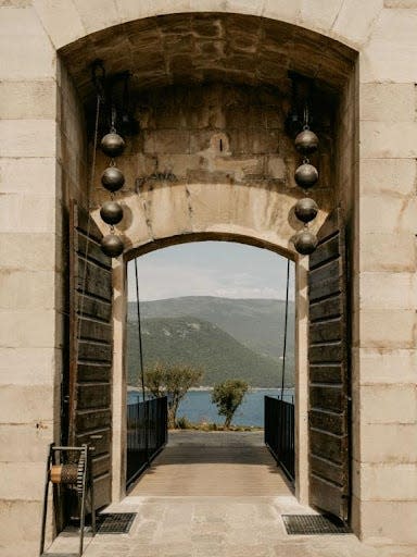 An entranceway to the Mamula Island hotel.