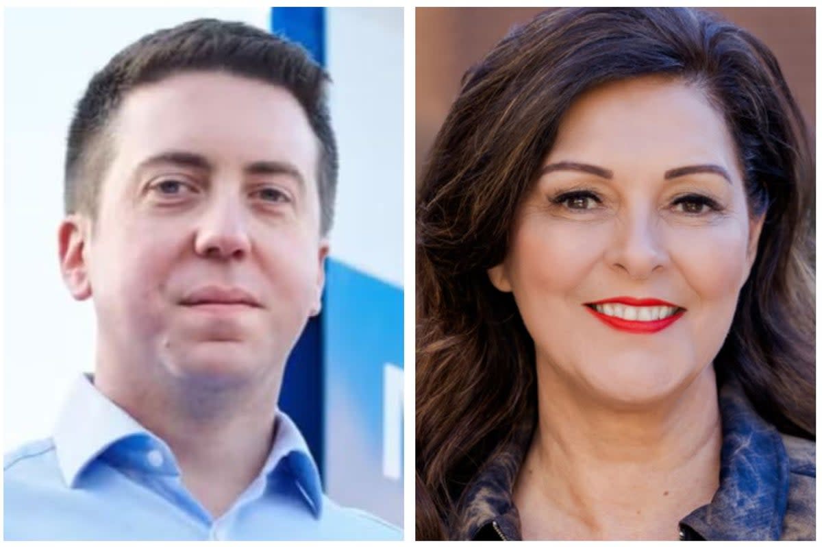 Beckenham and Penge: Labour's Liam Conlon and Conservative Hannah Gray  (handout)