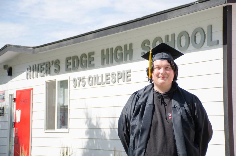 River’s Edge High School senior James Pierce is pursuing a career in meteorology and recently completed a job shadow with the National Weather Service in Pendleton, Ore. Eric Rosane/erosane@tricityherald.com