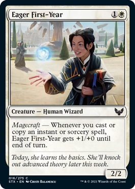 Eager First-Year card from Strixhaven: School of Mages. (Image: Wizards of the Coast)