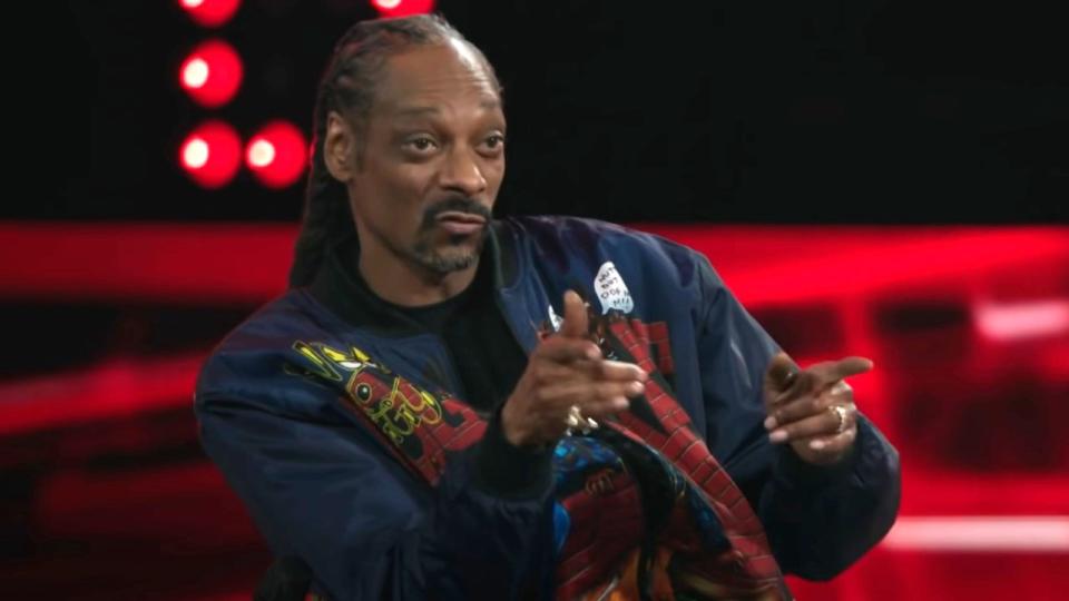 Snoop Dogg gives advice to a contestant on The Voice in Season 20 when he was the Mega Mentor.