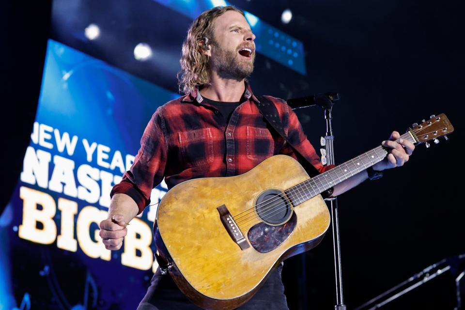 Dierks Bentley performs during the Jack DanielÕs Live New YearÕs Eve Nashville Big Bash at Bicentennial Capitol Mall State Park, Friday, Dec. 31, 2021, in Nashville, Tenn. 