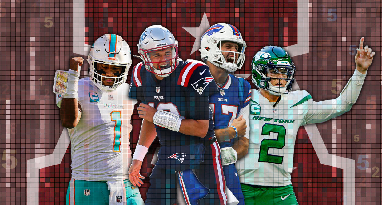 The entire AFC East is currently in the NFL playoff field. Will it stay that way for the first time since the realignment in 2002? (Michael Wagstaffe/Yahoo Sports)