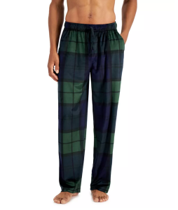 Club Room Men's Printed Fleece Pajama Pants