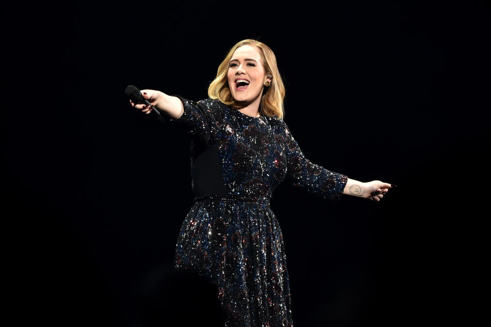 Adele performs at Genting Arena on March 29, 2016 in Birmingham, England (Gareth Cattermole/Getty Images)