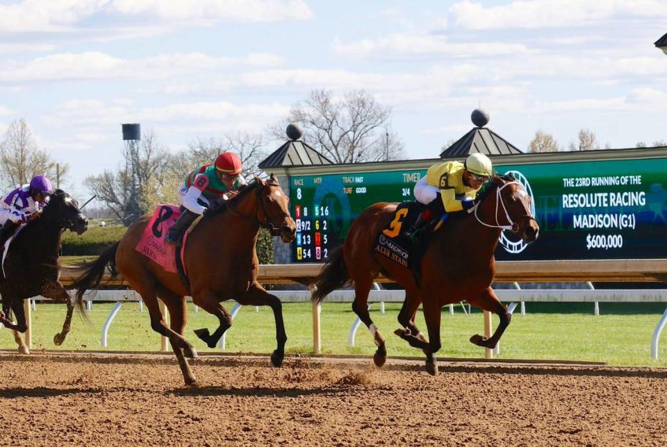 Alva Starr, with Tyler Gaffalione up, won the 23rd edition of the Grade 1, $600,000 Madison on Saturday at Keeneland.