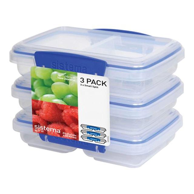 10 Pack - Simplehouseware 3 Compartment Food Grade Meal Prep Storage Container