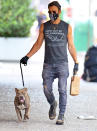 <p>Another day, another dog walk for Justin Theroux, who leads his pup around N.Y.C. on Monday.</p>