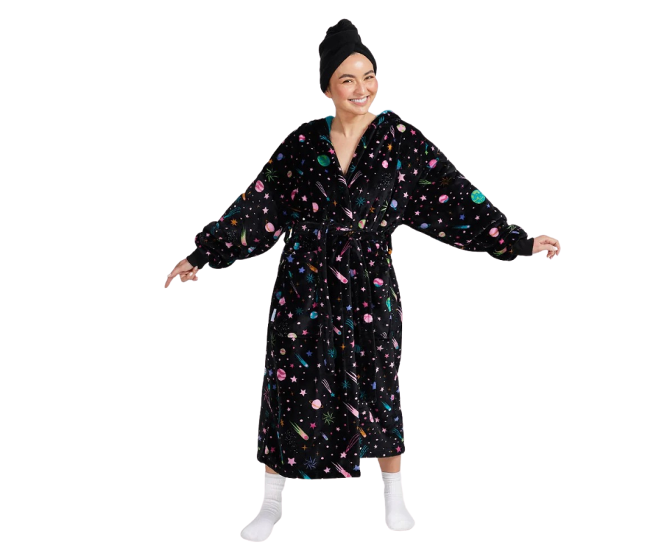 The Oodie solar system print robe