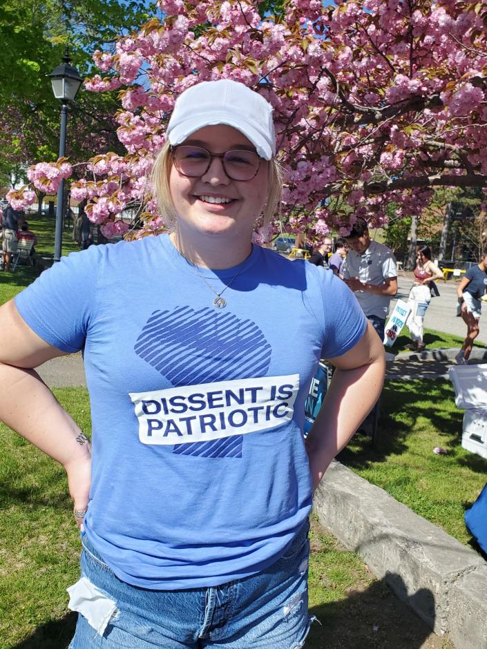 Dover High School Senior Ally Long was the driving force behind the Bans Off Our Bodies rally held Saturday, May 14, 2022 at Prescott Park in Portsmouth.