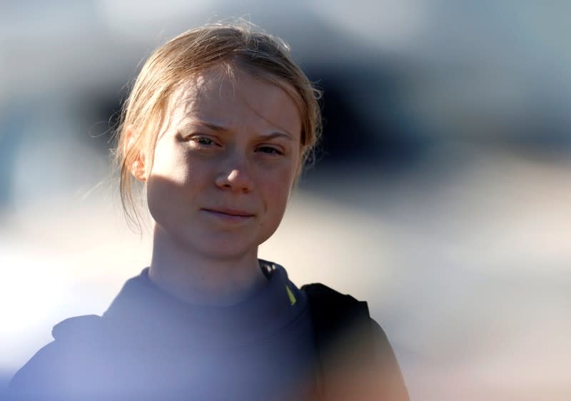 Climate change activist Greta Thunberg arrives in Lisbon