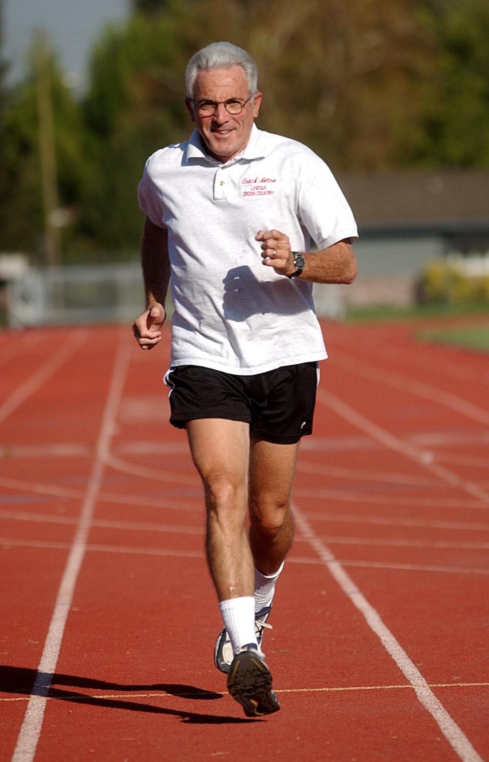 Tod Anton, seen here on Oct. 21, 2003, was superintendent of the Lincoln Unified School District for 18 years and long time Lincoln High School cross country coach.