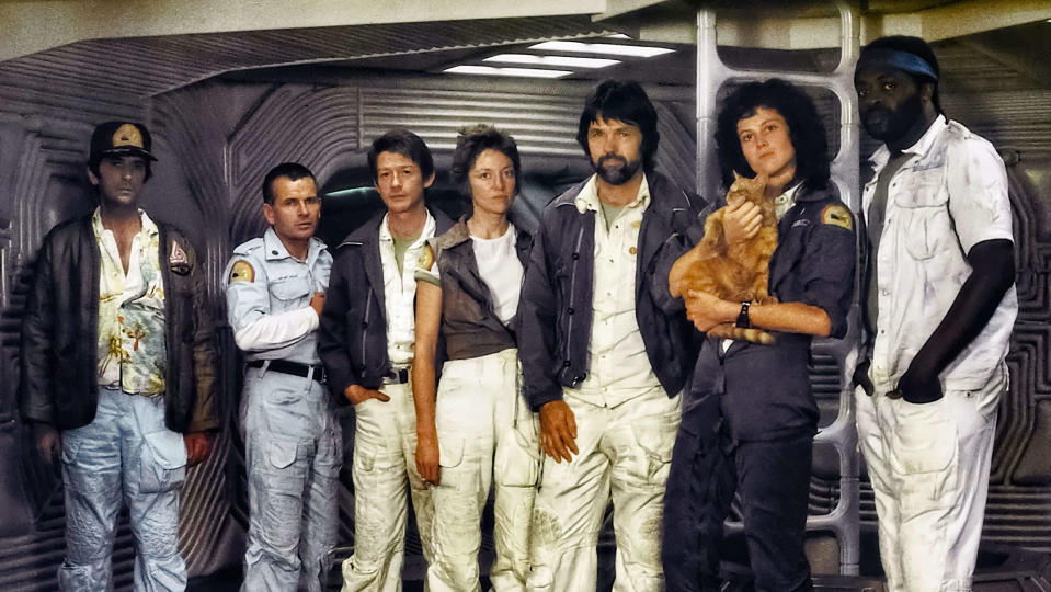 The crew of the Nostromo spaceship in Alien. (Alamy)