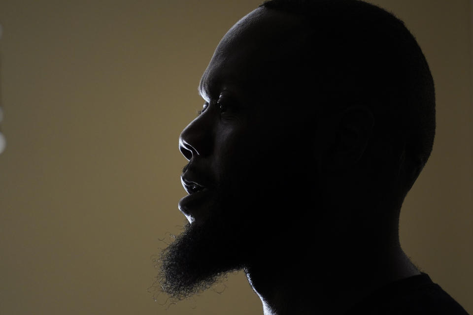 Leon Abdullah El-Alamin is shown at his home in Mt. Morris Township, Mich., Wednesday, Jan. 13, 2021. (AP Photo/Paul Sancya)