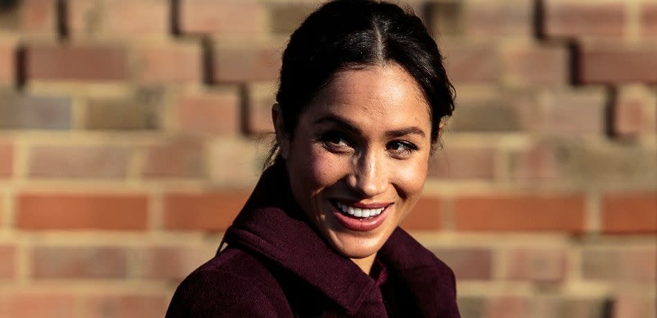 Meghan, Duchess of Sussex, arriving at the Hubb Community Kitchen