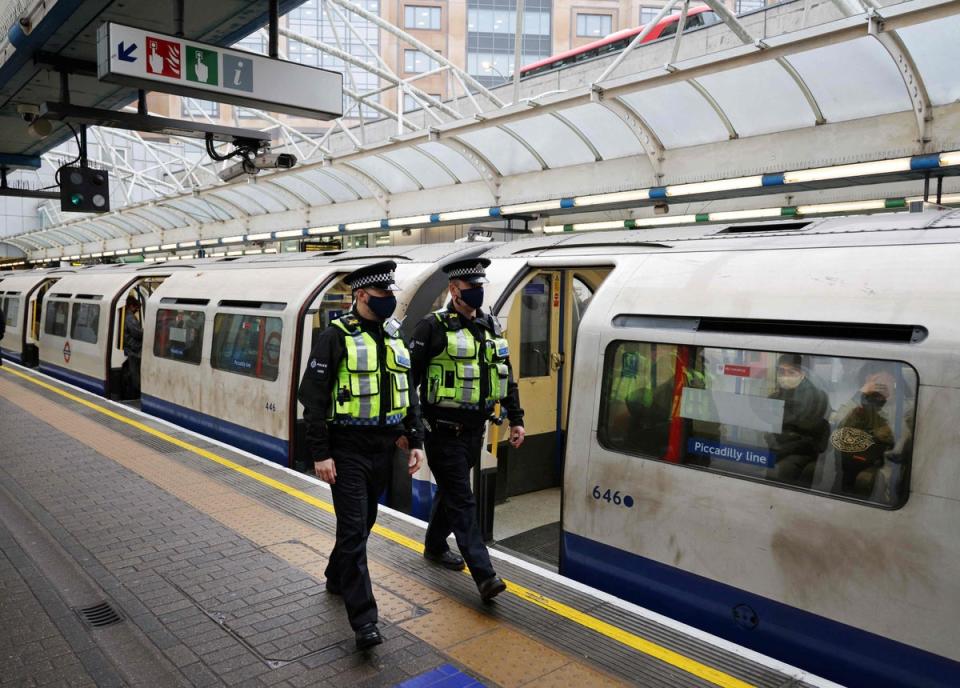 Johnston attacked a sleeping woman on a Picadilly Line train (stock image) (AFP via Getty Images)