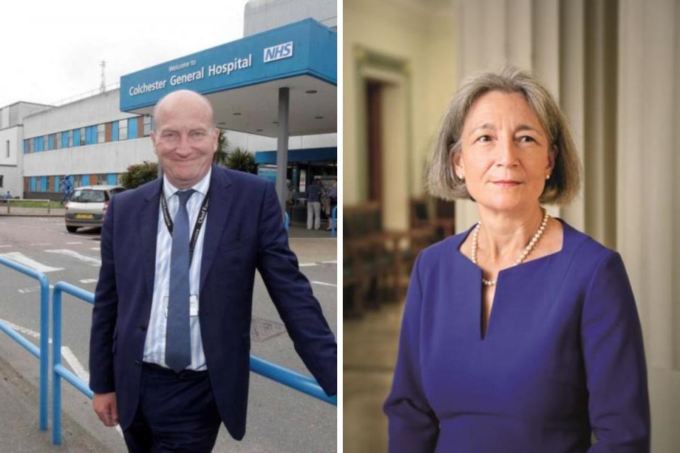 Tributes - Colchester Hospital's chief executive Nick Hulme paid tribute to Dame Clare Marx <i>(Image: Newsquest)</i>