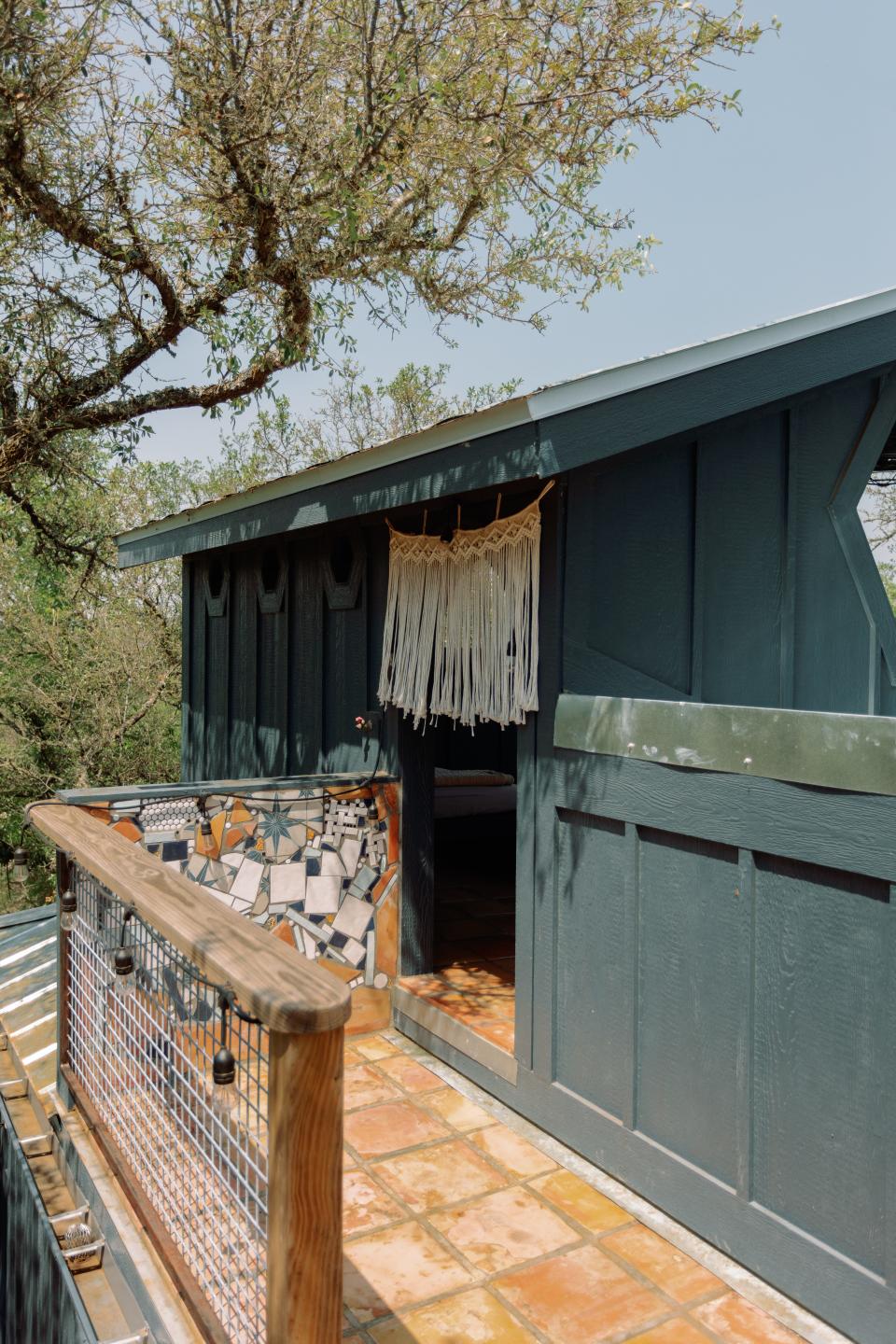 The Acorn treehouse at HoneyTree in Fredericksburg, Texas, which lays in the path of totality for the April 8, 2024 eclipse.