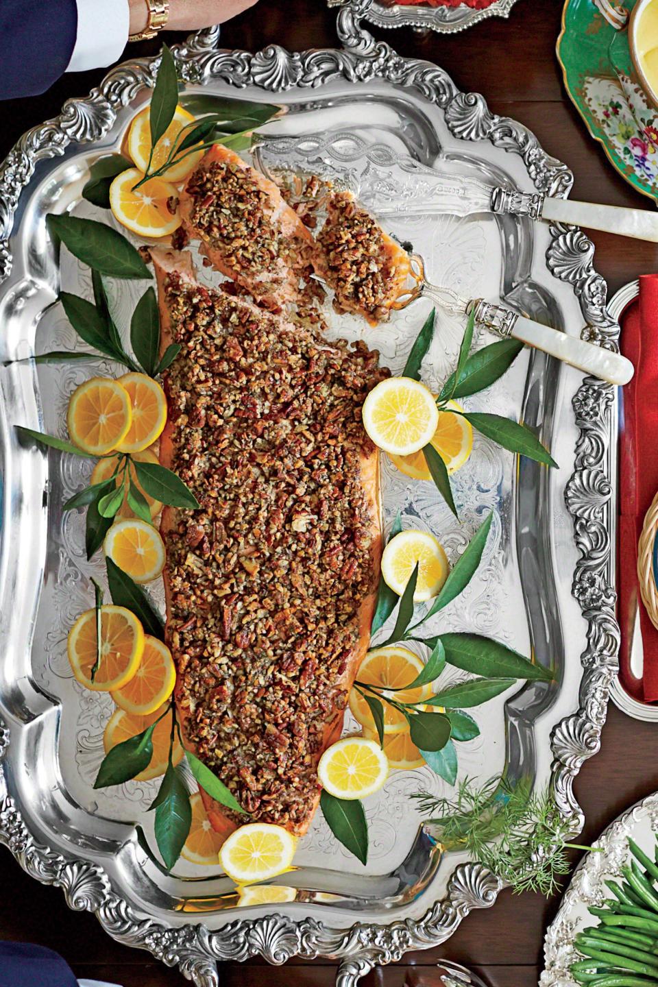 Pecan-and-Dill-Crusted Salmon