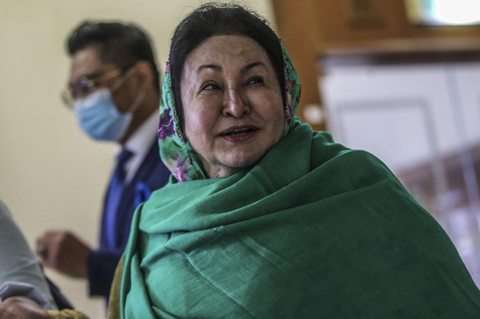 Datin Seri Rosmah Mansor is pictured at the Kuala Lumpur High Court August 5, 2020. ― Picture by Hari Anggara