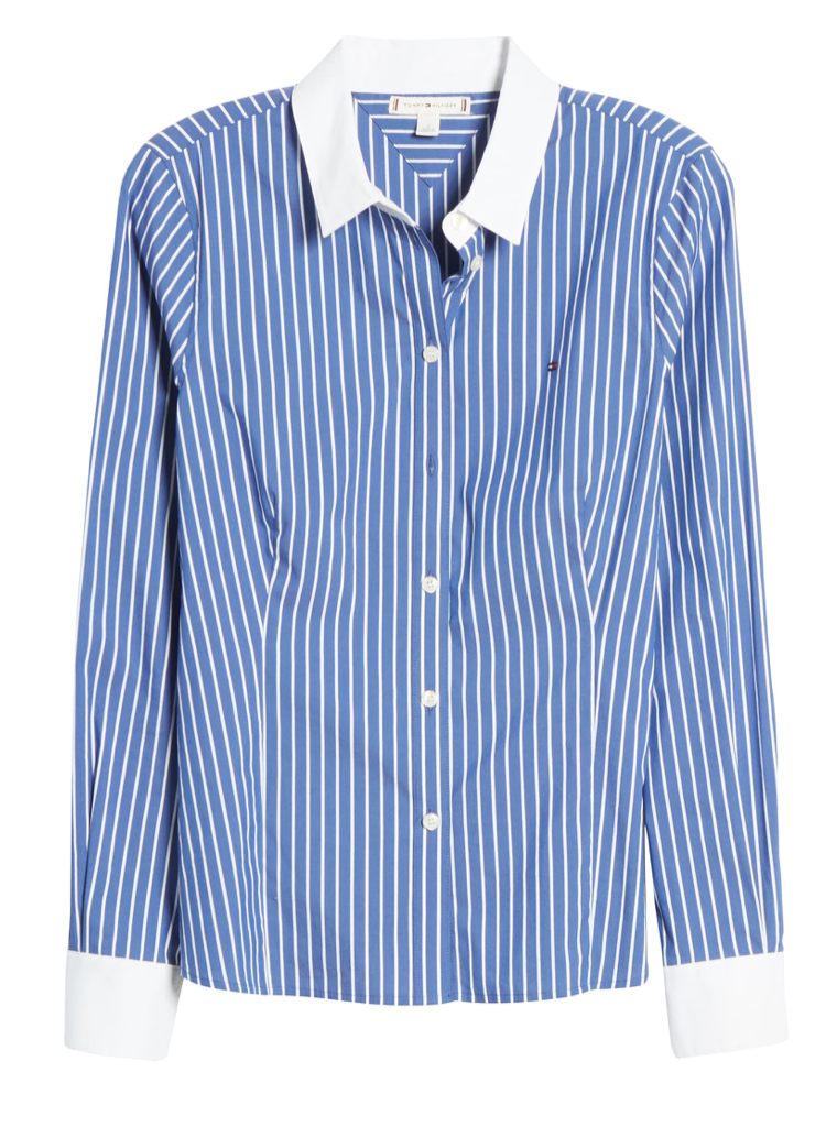 Tommy Hilfiger Stripe Button Front Shirt 