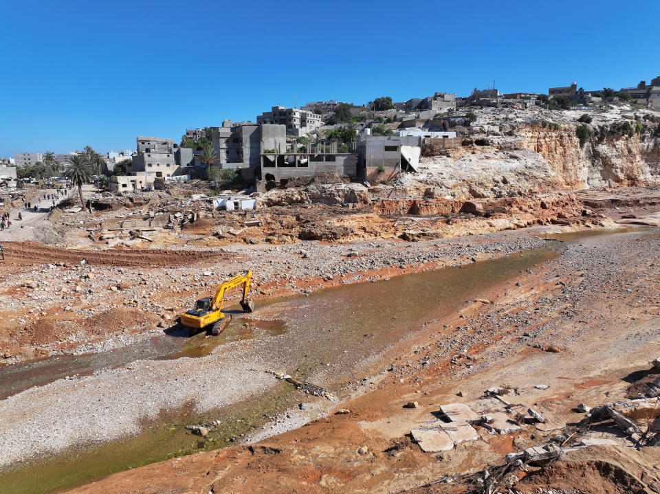 A view shows the damaged areas, in the aftermath of the floods in Derna, Libya, September 13, 2023. (Marwan Alfaituri/Reuters)