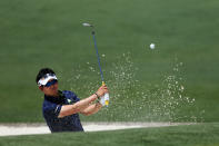 AUGUSTA, GA - APRIL 07: Y.E. Yang of Korea hits a shot out of the bunker on the second hole during the third round of the 2012 Masters Tournament at Augusta National Golf Club on April 7, 2012 in Augusta, Georgia. (Photo by Andrew Redington/Getty Images)