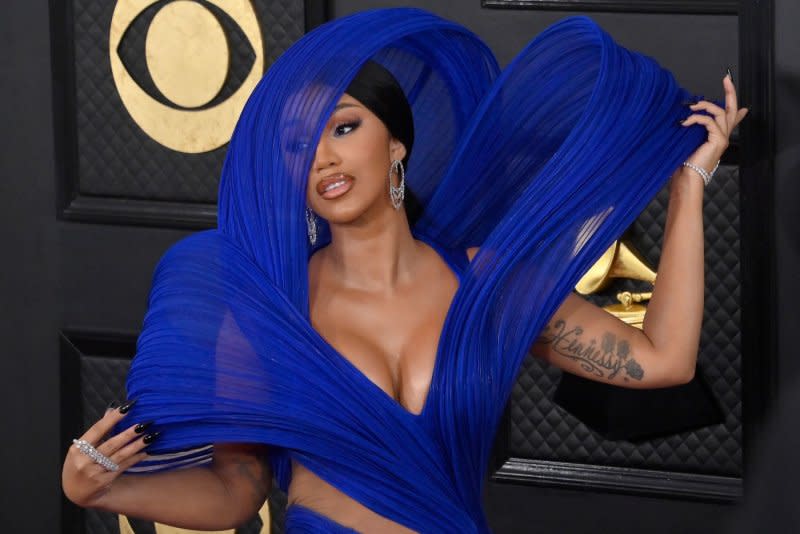 Cardi B attends the 65th annual Grammy Awards at the Crypto.com Arena in Los Angeles on February 5. File Photo by Jim Ruymen/UPI