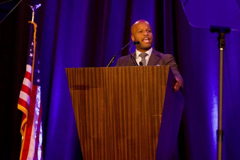 Tempe Mayor Corey Woods delivers his state of the city speech, the last one he will make as a first-term mayor. He reflected on city successes and shortcomings in 2023 and made big promises for the year ahead.