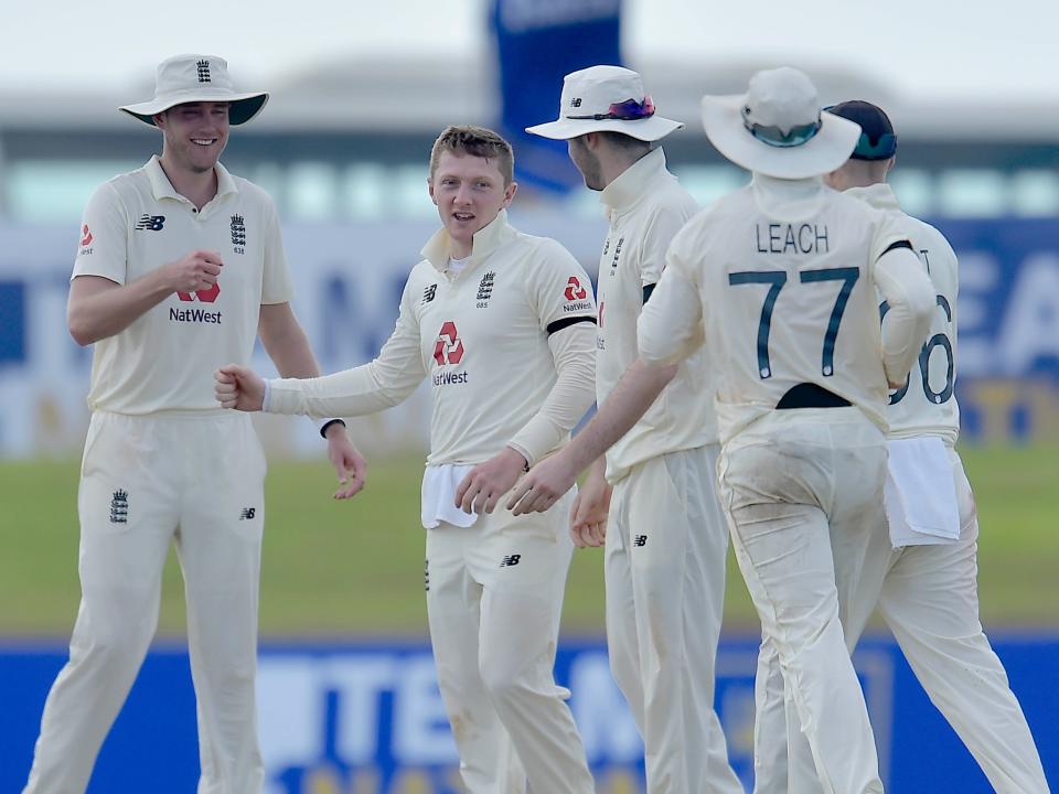 Dom Bess celebrates his five-wicket haulECB