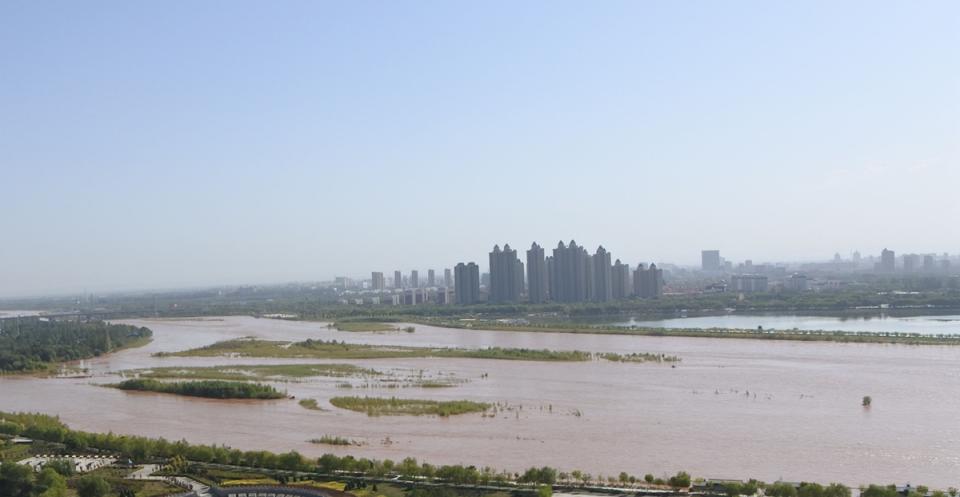 黃河發生今年度第5號洪水。（示意圖）