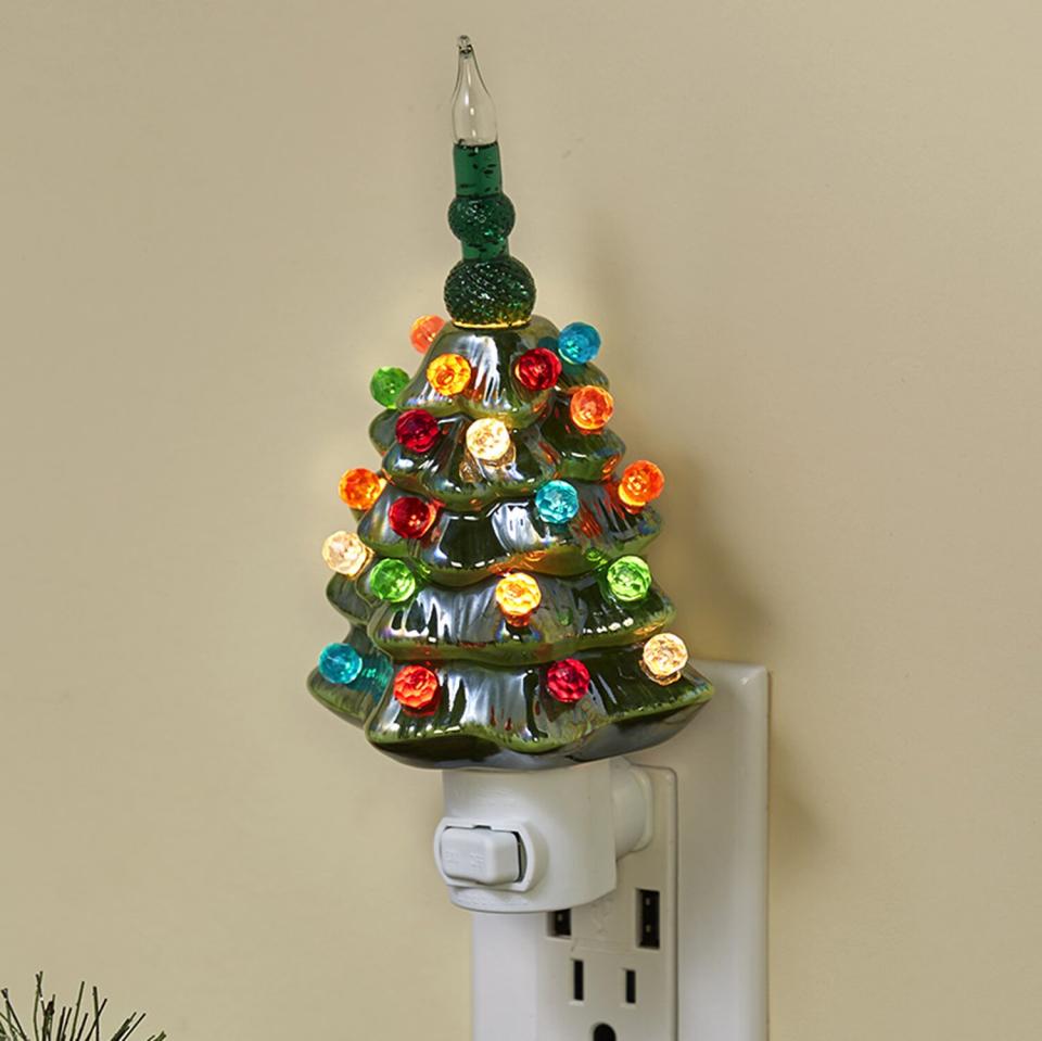 Retro Lighted Christmas Trees