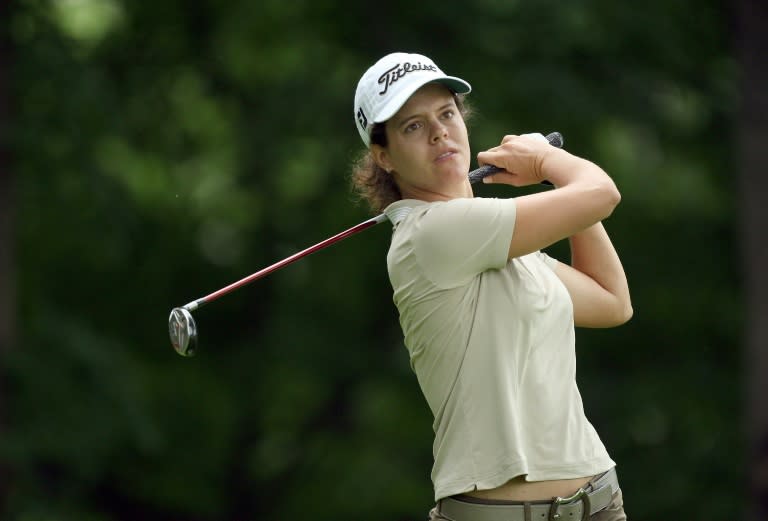 Miriam Nagl hits a shot at the 2008 US Womens Open in Edina, Minnesota