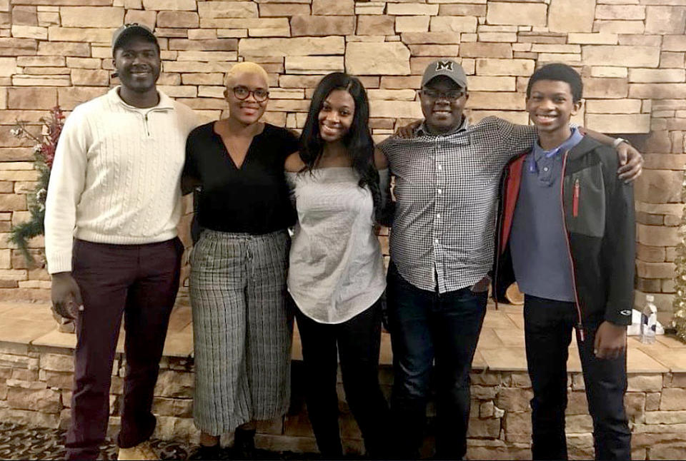 Tiara Mack, second left, with her siblings Tariq, Deanna, Malik and Ty. (Courtesy Tiara Mack)