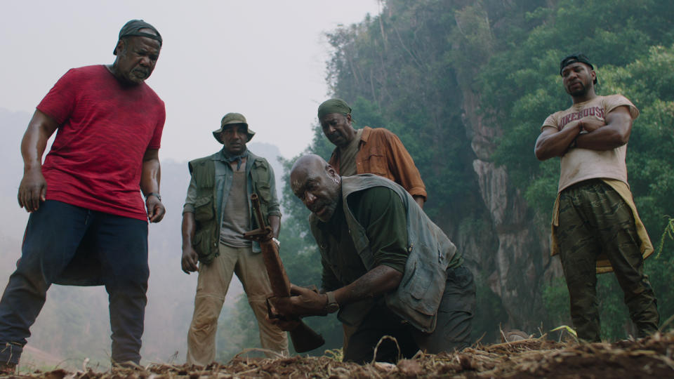 Vietnam War veterans travel in search of gold in Spike Lee's 'Da 5 Bloods'. (Credit: Netflix)