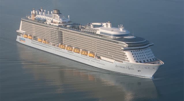 The Royal Caribbean ship Anthem of the Seas was caught up in the storm. Photo: AAP